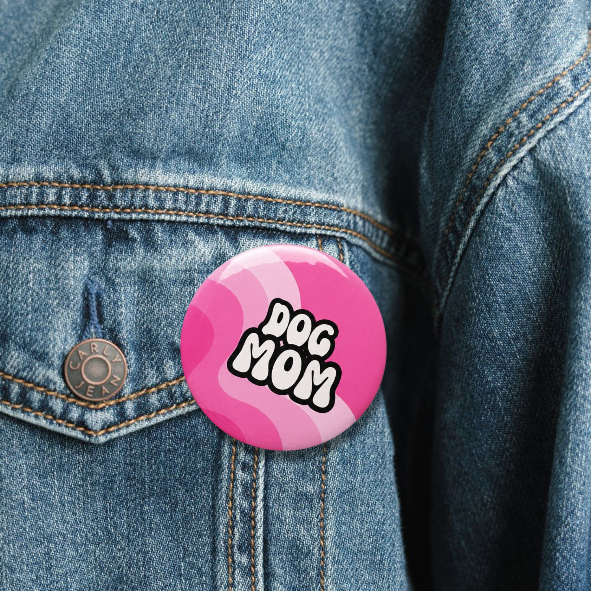 Dog Mom Pin Button