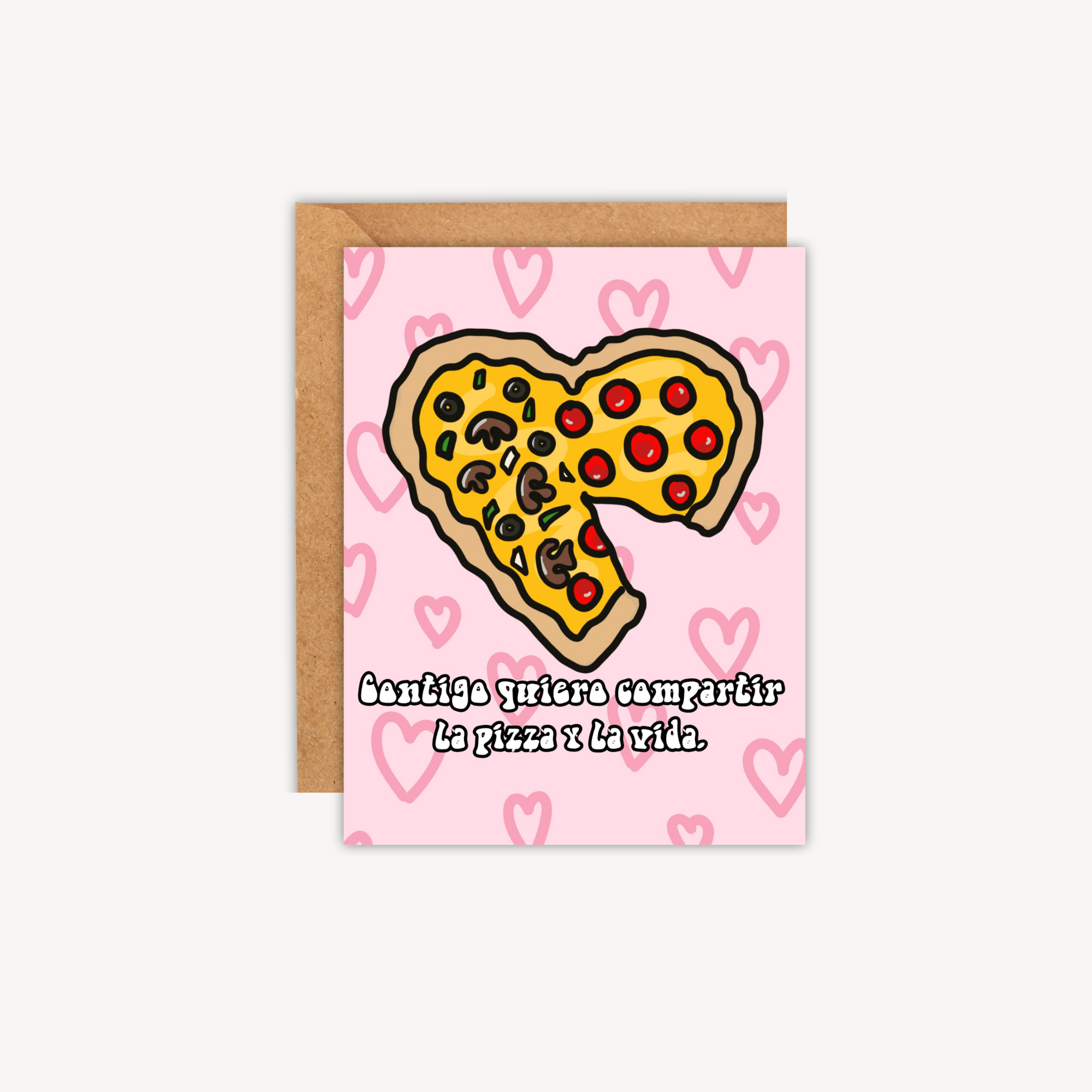 La Pizza y la Vida Greeting Card