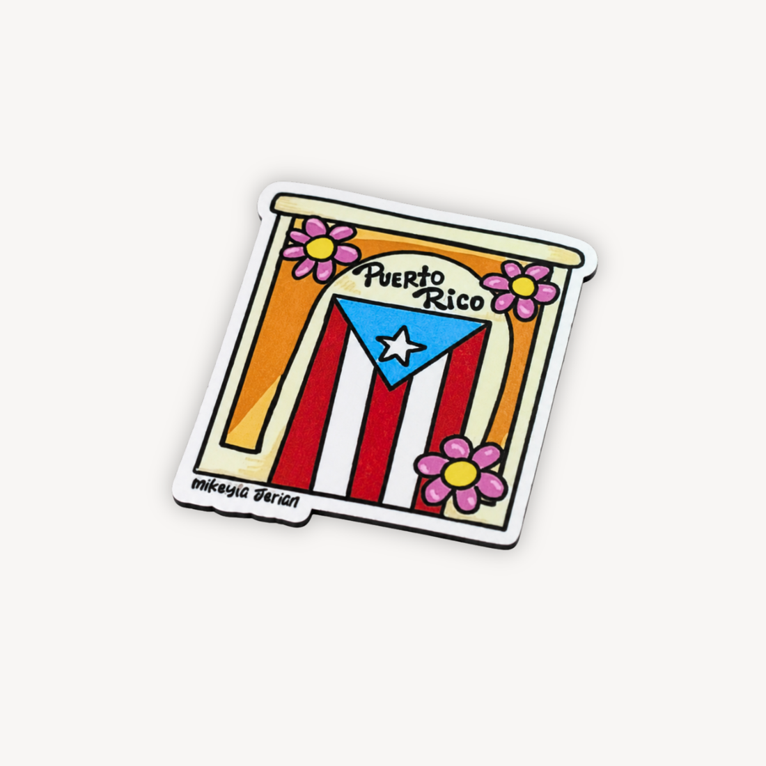 Casita de Viejo San Juan Bandera Magnet