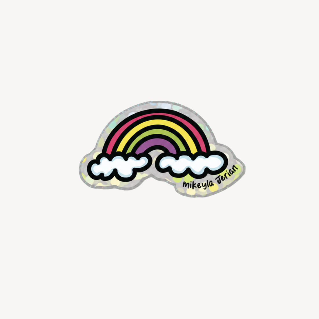 Arcoíris Mini Glitter Sticker