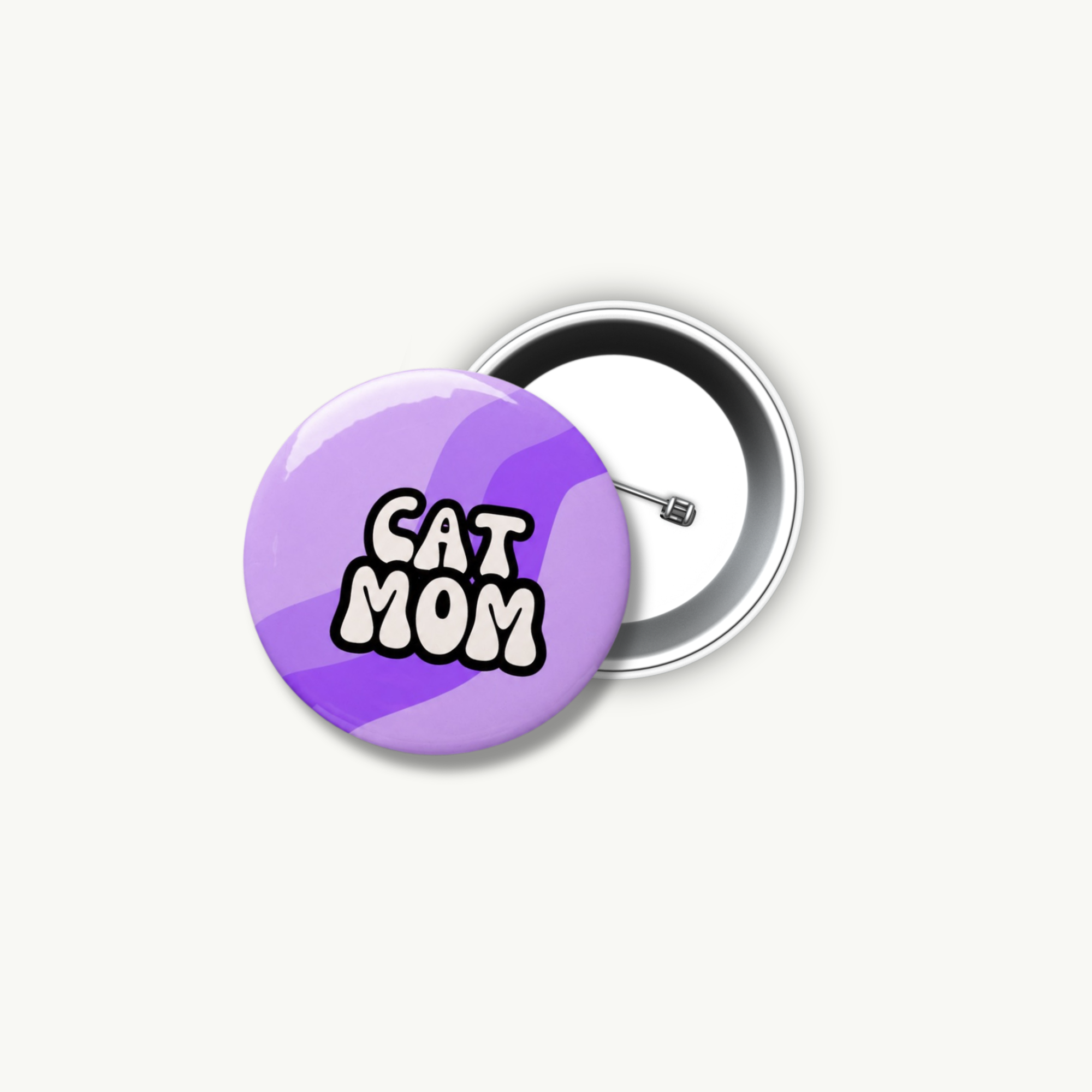 Cat Mom Pin Button