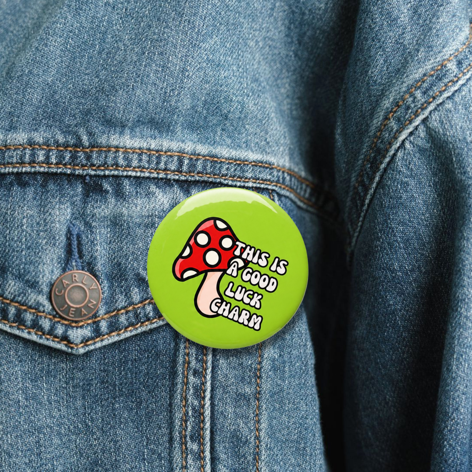 Good Luck Charm Pin Button