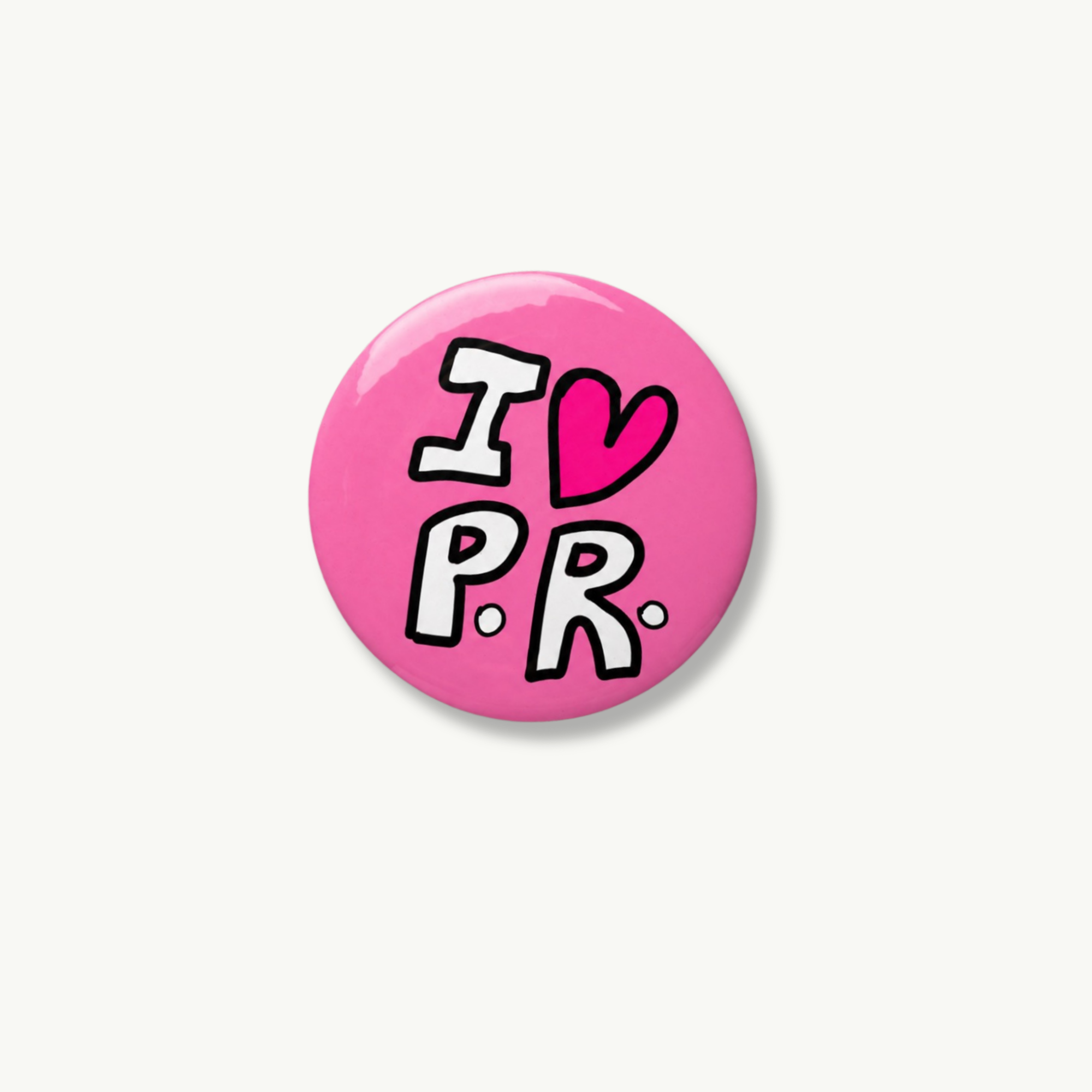 I Love PR Pin Button