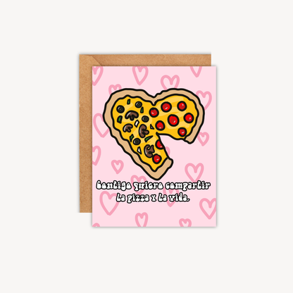 La Pizza y la Vida Greeting Card