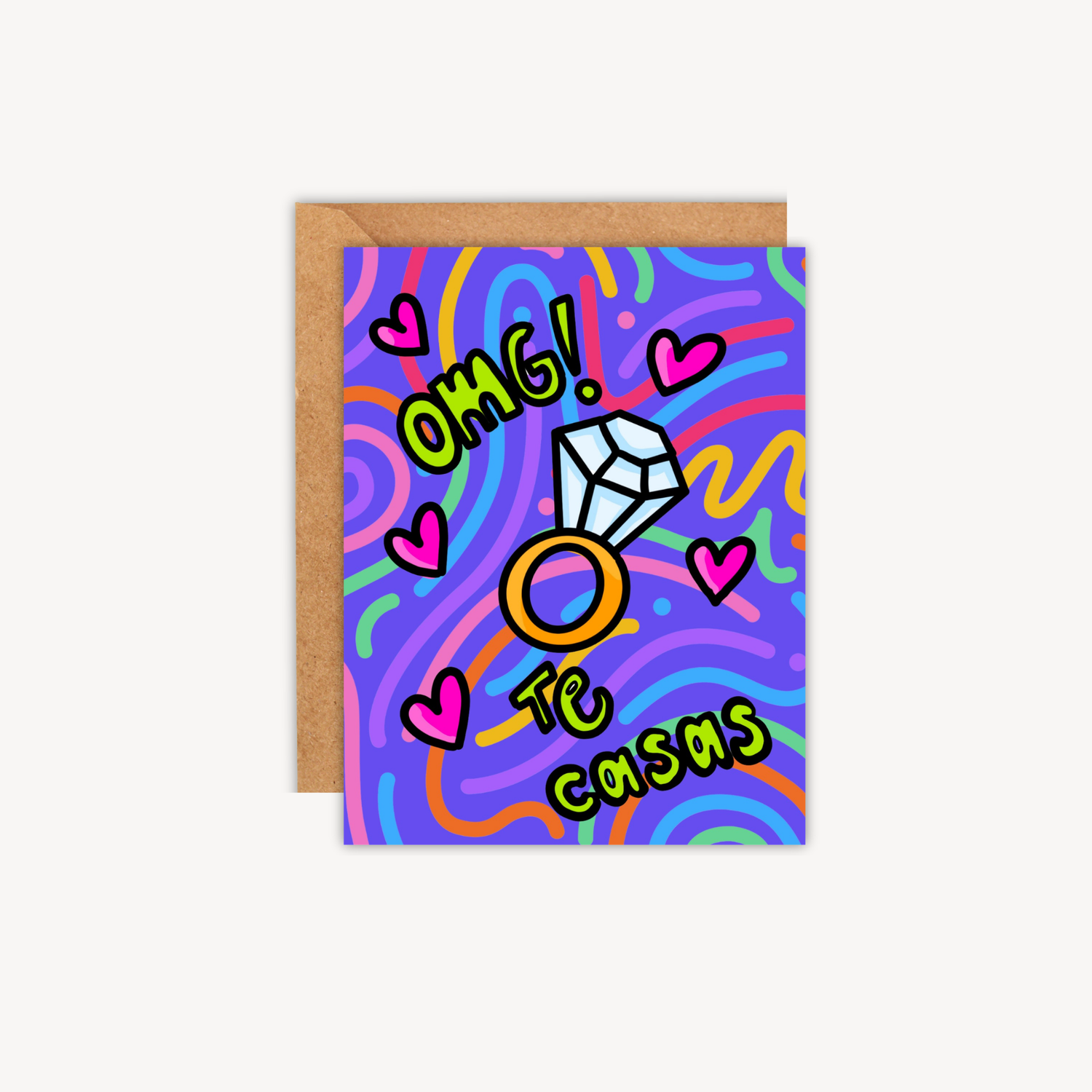 OMG! Te Casas Greeting Card