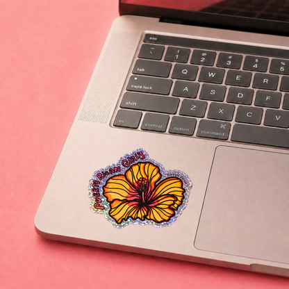 Puerto Rican Girly Glitter Sticker