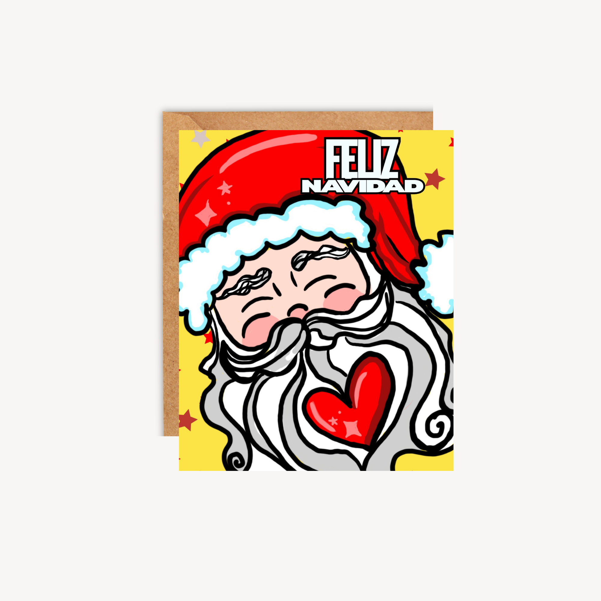 Santa Clo Feliz Navidad Greeting Card