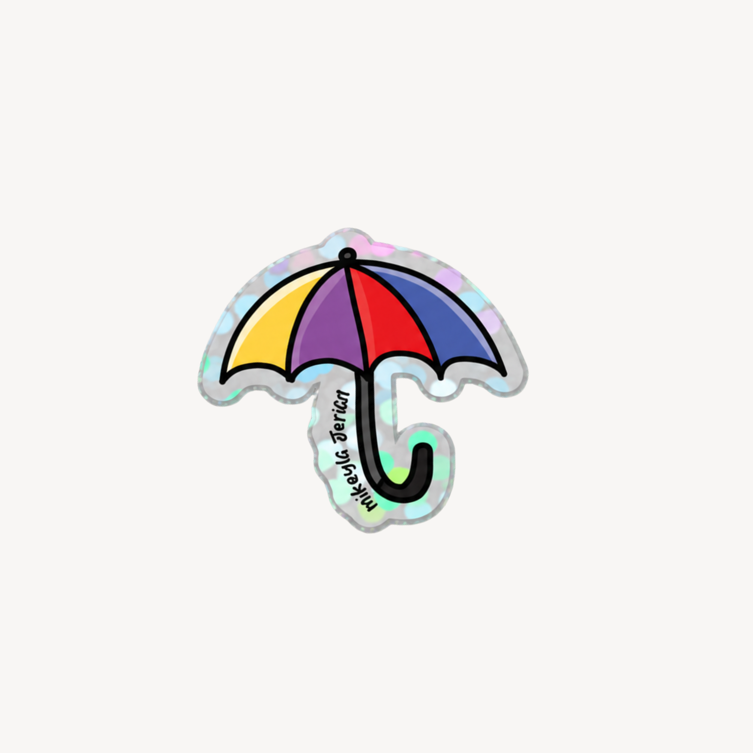 Sombrilla Mini Glitter Sticker